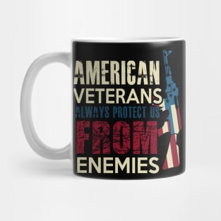 (Vintage) american veterans always protect us from enemies Mug